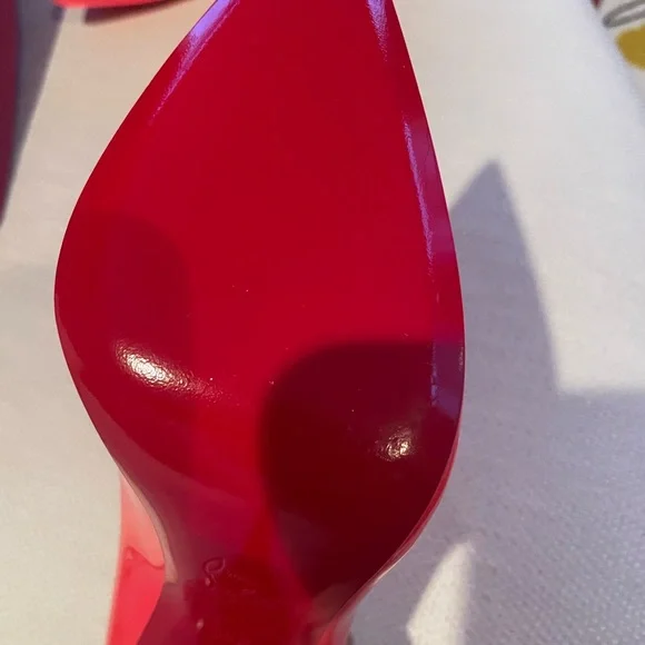 Kate 100 Patent Leather Fluorescent Pink heels size 38.5 - Picture 4 of 7